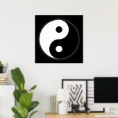 Poster noir et blanc Yin Yang (Bureau à domicile)