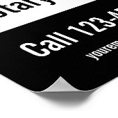 Poster Noir et Modèle blanc (Coin)