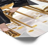 Poster Noir et or, Luxe riche, style Moulin rouge (Coin)