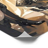 Poster Noir et or, Luxe riche, style Moulin rouge (Coin)