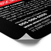 Poster Noir et rouge élégant - QR Code, Youtube - Vlogger (Coin)
