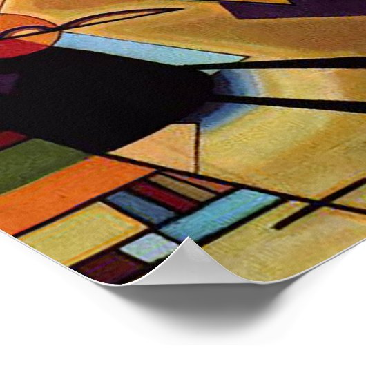 Poster Noir et violet par Vassily Kandinsky (Coin)