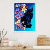 Poster noir Garden Kitty (Cuisine)