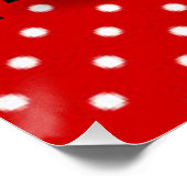 Poster Noir Haut talons Rouge Blanc Polka Motif point (Coin)