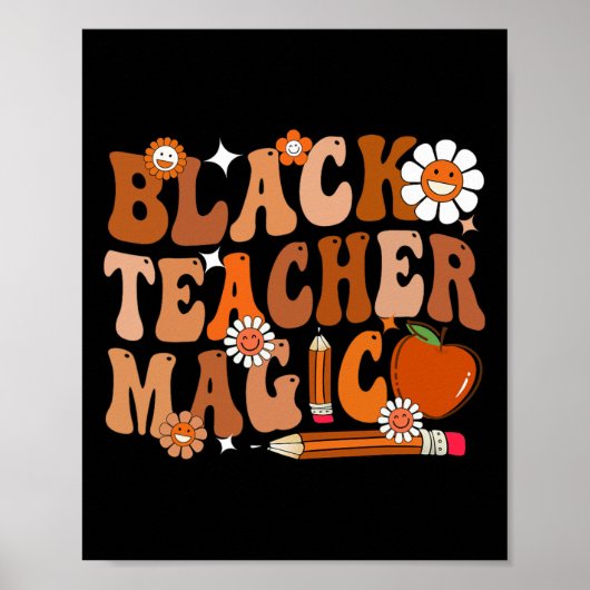 Poster Noir Histoire Mois Enseignant Super Noir Enseignan (Devant)