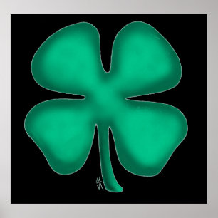 Poster noir irlandais mat