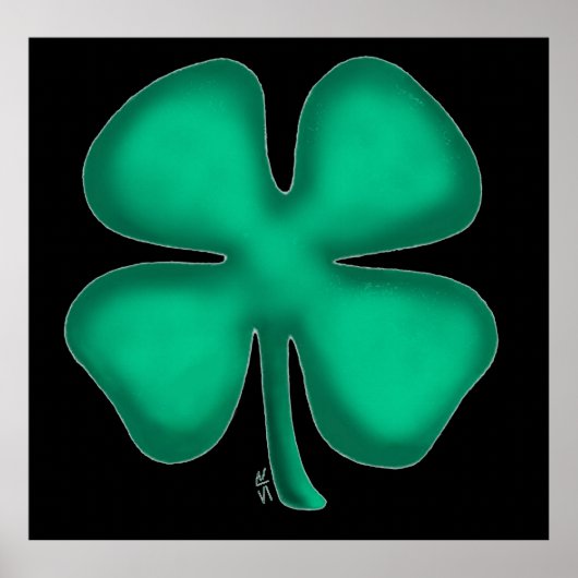 Poster noir irlandais mat (Devant)