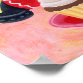 Poster Noir Labrador Chiot Anniversaire Cupcake (Coin)