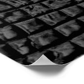 Poster Noir lisse : Cuir Texture Élégance (Coin)