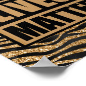 Poster noir Lives Matt Glam Tiger Stripes (Coin)