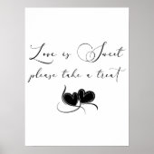 Poster Noir Moderne Simple Script Mariage L'amour est dou (Devant)