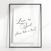Poster Noir Moderne Simple Script Mariage L'amour est dou