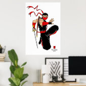 Poster noir Ninja (Bureau à domicile)