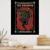 Poster Noir noir Devil folklorique Krampus Sac de jouets (Cuisine)