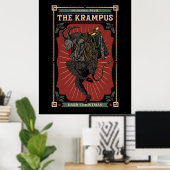 Poster Noir noir Devil folklorique Krampus Sac de jouets (Bureau à domicile)