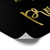 Poster Noir Notre Mariage A Open Bar Sign Golden (Coin)