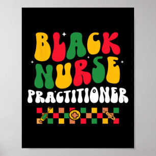 Poster Noir Nurse Praticien Bhm African American Groo