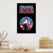 Poster noir Obama 2012 (Cuisine)