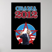 Poster noir Obama 2012 (Devant)