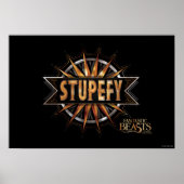 Poster Noir & Or Stupefy Spell Graphisme (Devant)