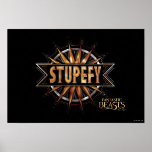 Poster Noir & Or Stupefy Spell Graphisme