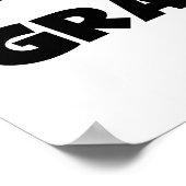 Poster Noir ou blanc du Meilleur-est Gramma du monde (Coin)