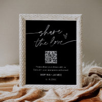 NOIR Partagez la photo Love Mariage QR Code
