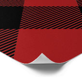 Poster Noir Russe Noir Buffalo Plaid Bois (Coin)