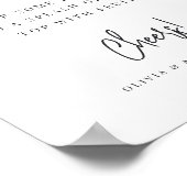 Poster Noir | Script manuscrit moderne Panneau de la barr (Coin)