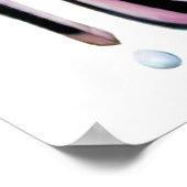 Poster Noir Stiletto Chaussure et Champagne Imprimer (Coin)