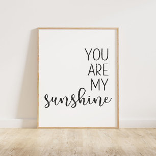Poster Noir Vous Êtes Mon Soleil