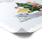 Poster noisette bleue noël baby shower faveurs signe (Coin)