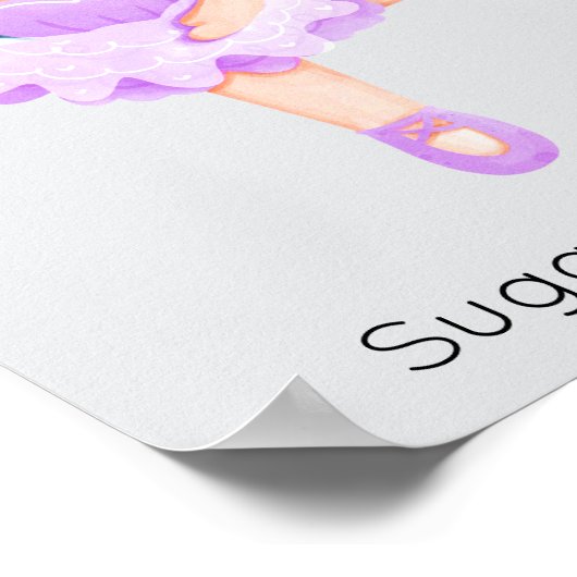 Poster Noisette Purple Sugar Plum Fée Noël (Coin)