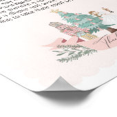 Poster noisette rose baby shower couche fléchée (Coin)