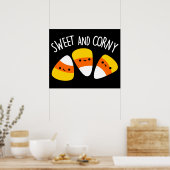 Poster Noix De Maïs Drôle Et Doux Pun Basse BG (Cuisine)