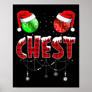 Poster Noix de poitrine Chemise de Noël Correspondante Co