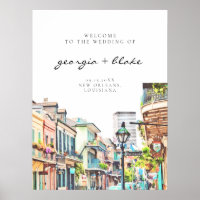 NOLA | Aquarelle Nouvelle-Orléans Mariage Bienvenu