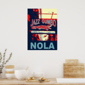 Poster NOLA Jazz et Gumbo (Cuisine)