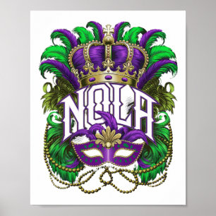 Poster Nola New Orleans Mardi Gras 2025 Mardi Gras Mens W