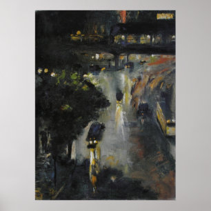 Poster Nollendorfplatz bei Nacht