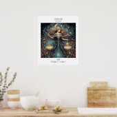 Poster Nom Astrologie Zodiaque Balance & Anniversaire (Cuisine)