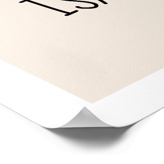 Poster Nom bébé arc-en-ciel moderne mignon (Coin)