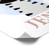 Poster Nom Christian Cute Baby Zebra Bible Citation (Coin)