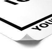 Poster Nom commercial et logo sur l'affiche Carré blanc (Coin)