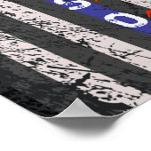 Poster nom d'alphabet phonétique Thin Blue Line (Coin)