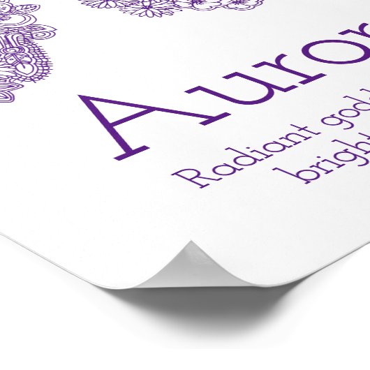 Poster Nom d'Aurora d'un enchevêtrement monographique (Coin)