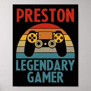 Poster Nom de cadeau personnalisé de Preston drôle Geek G