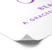 Poster Nom de clé signifiant texte violet personnalisé (Coin)