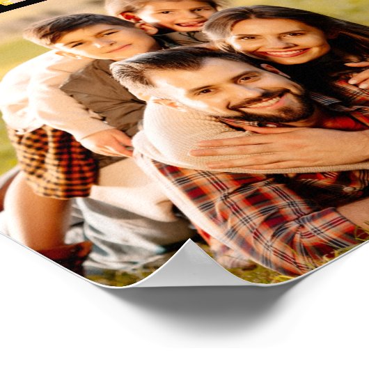 Poster Nom de Collage de 12 Photos Unique Simple (Coin)