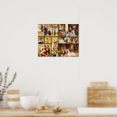 Poster Nom de Collage de 12 Photos Unique Simple (Cuisine)